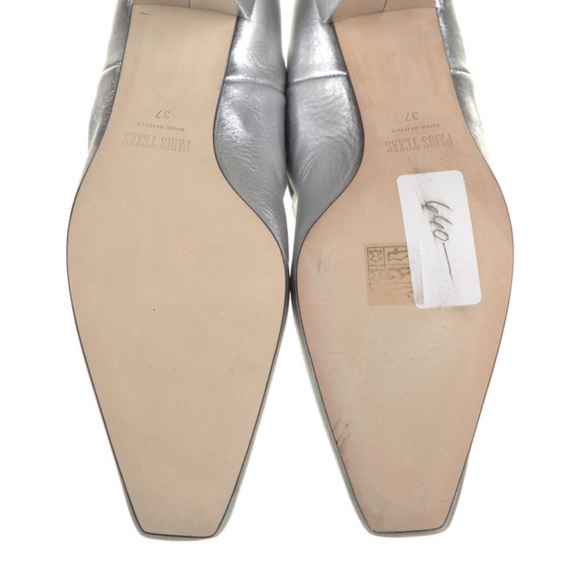 New in box - Paris Texas Silver Leather Chelsea Boots - Picture 3 of 5